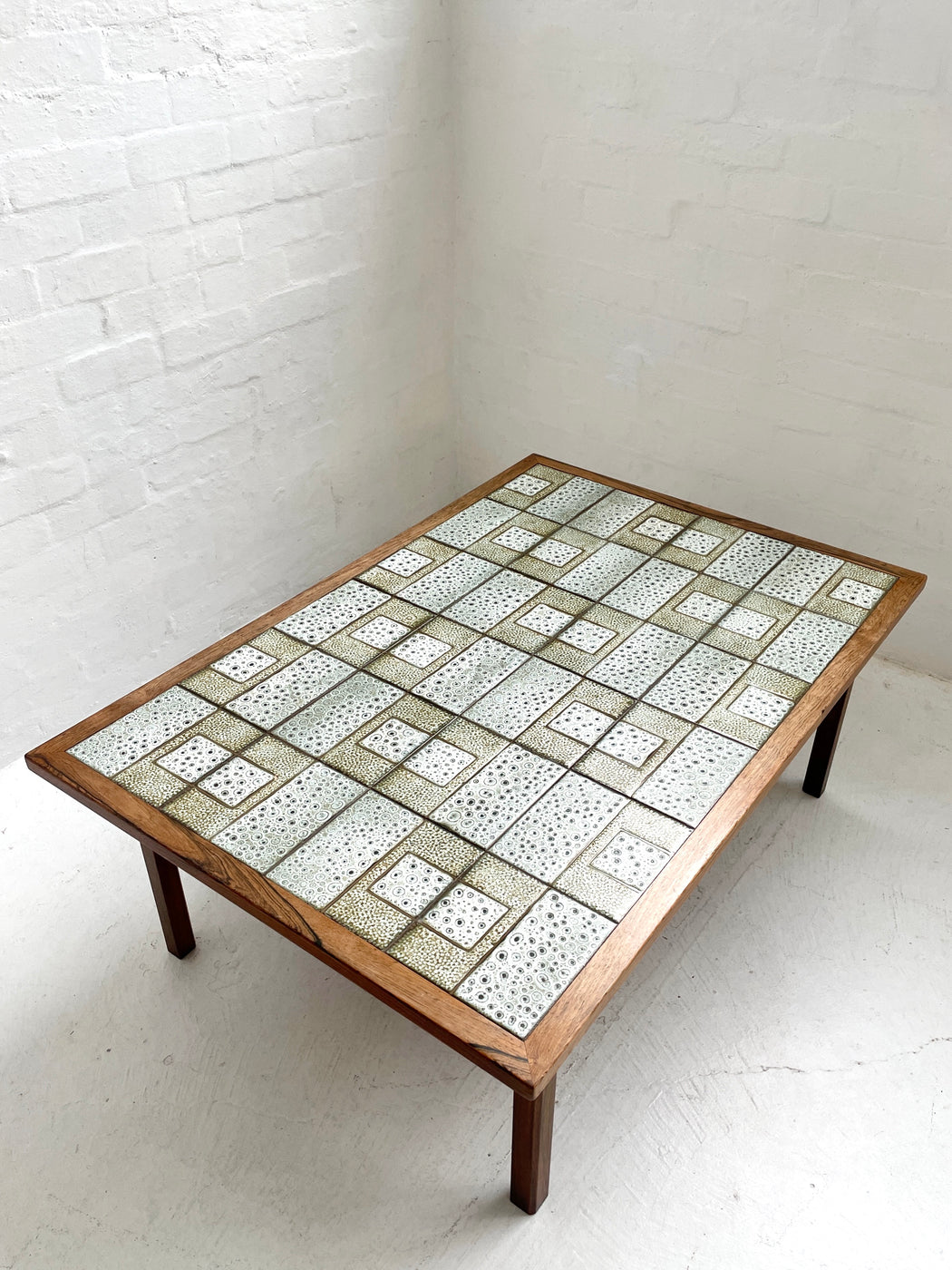 Danish Tile-topped Rosewood Coffee Table