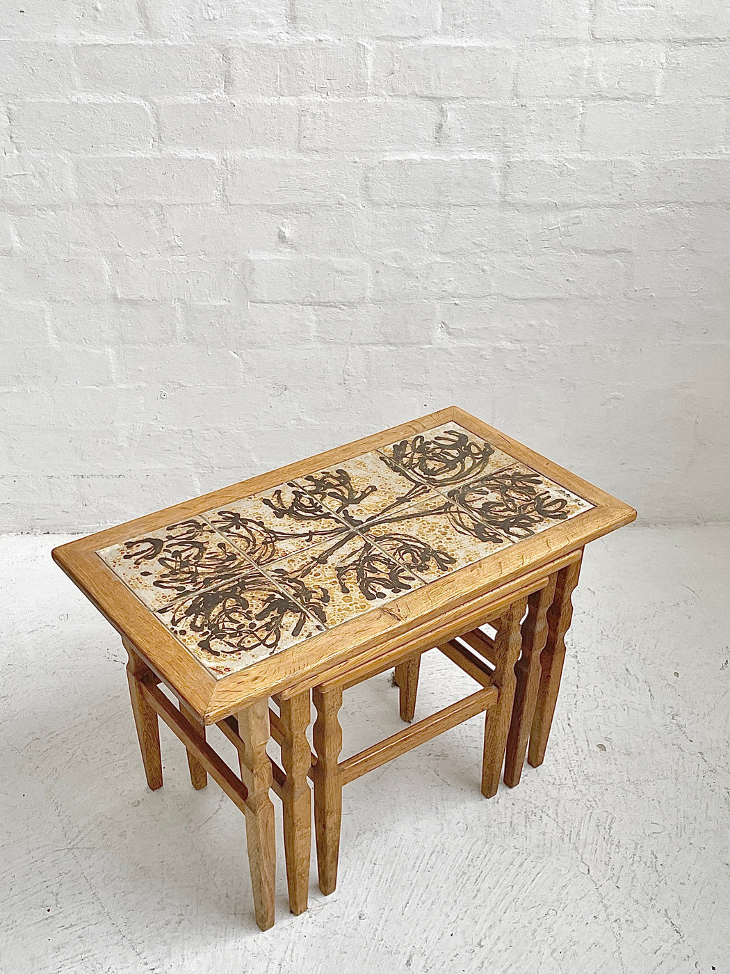 Henning Kjærnulf Tile-Topped Nesting Table