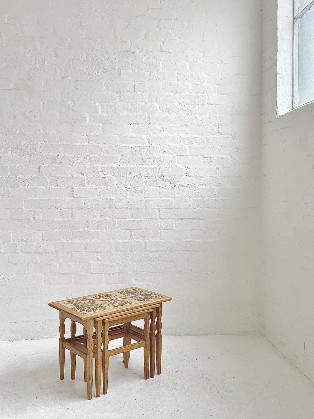 Henning Kjærnulf Tile-Topped Nesting Table