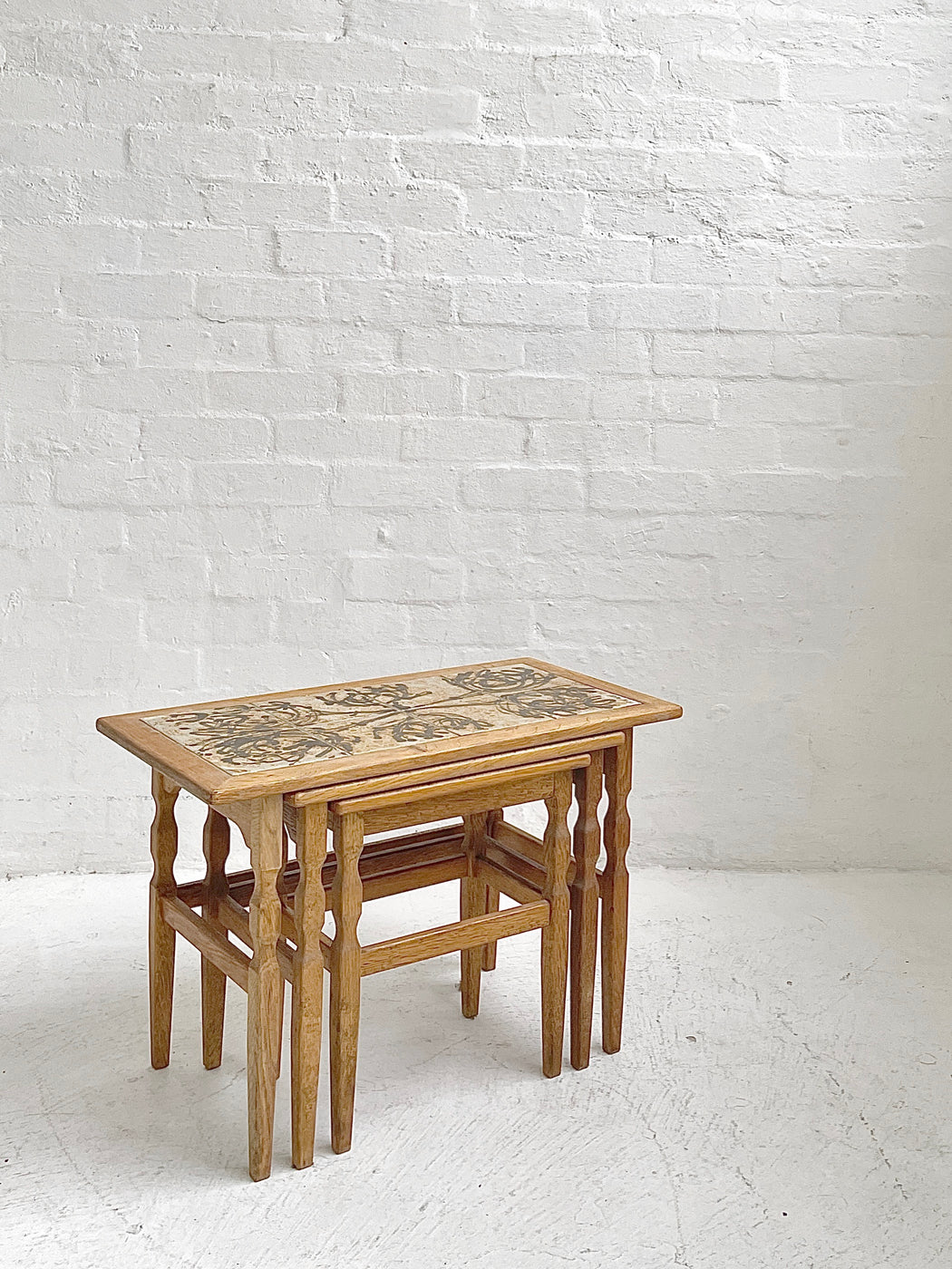 Henning Kjærnulf Tile-Topped Nesting Table