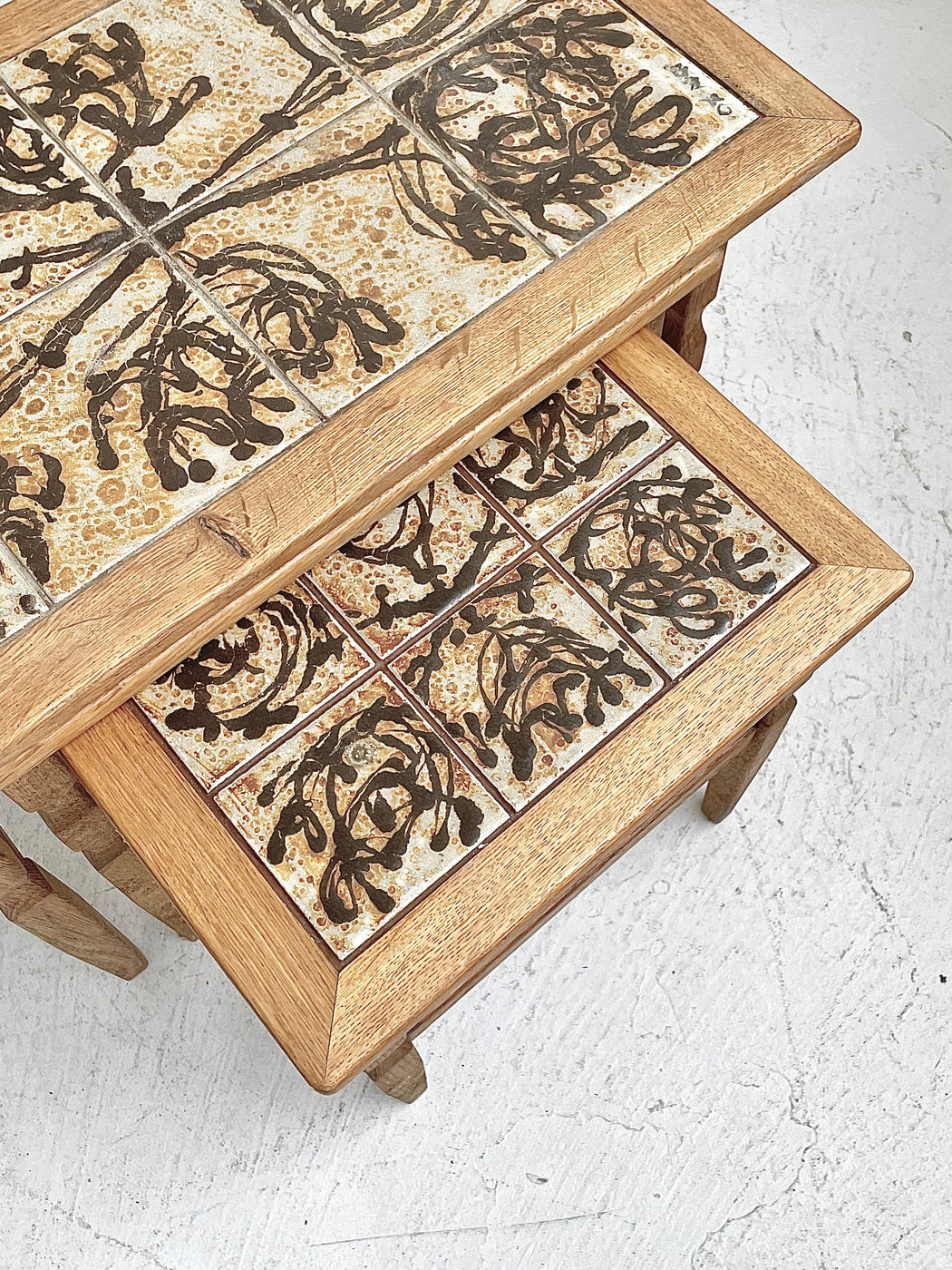 Henning Kjærnulf Tile-Topped Nesting Table