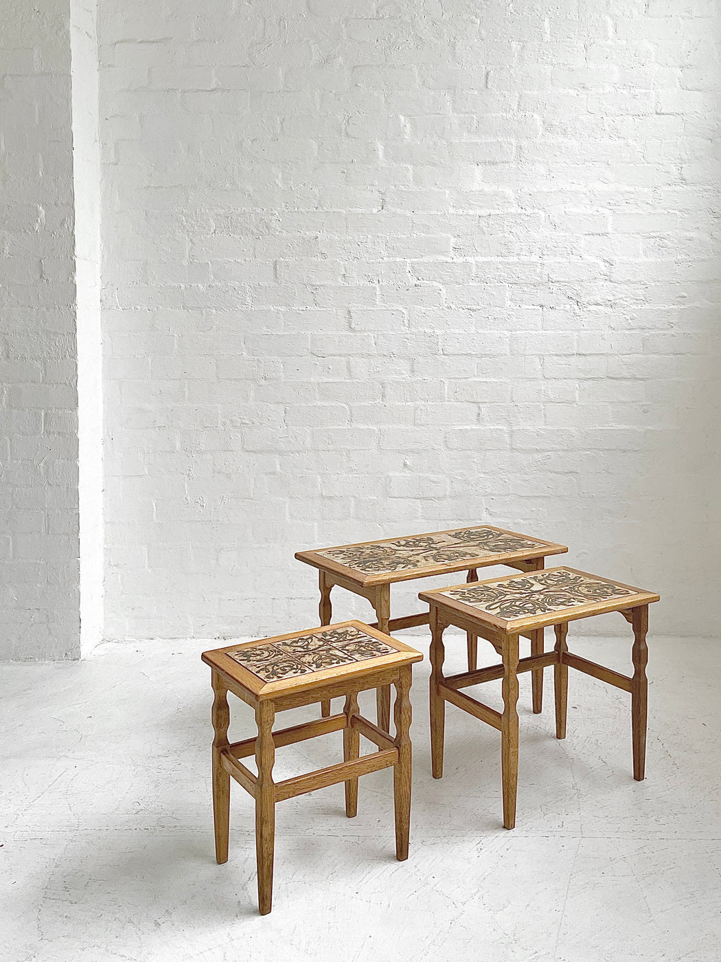 Henning Kjærnulf Tile-Topped Nesting Table