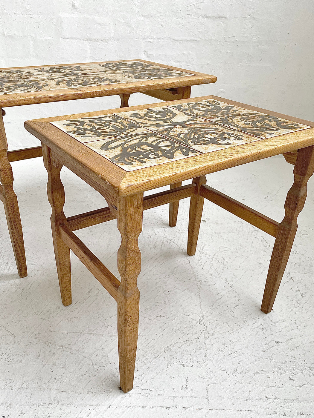 Henning Kjærnulf Tile-Topped Nesting Table
