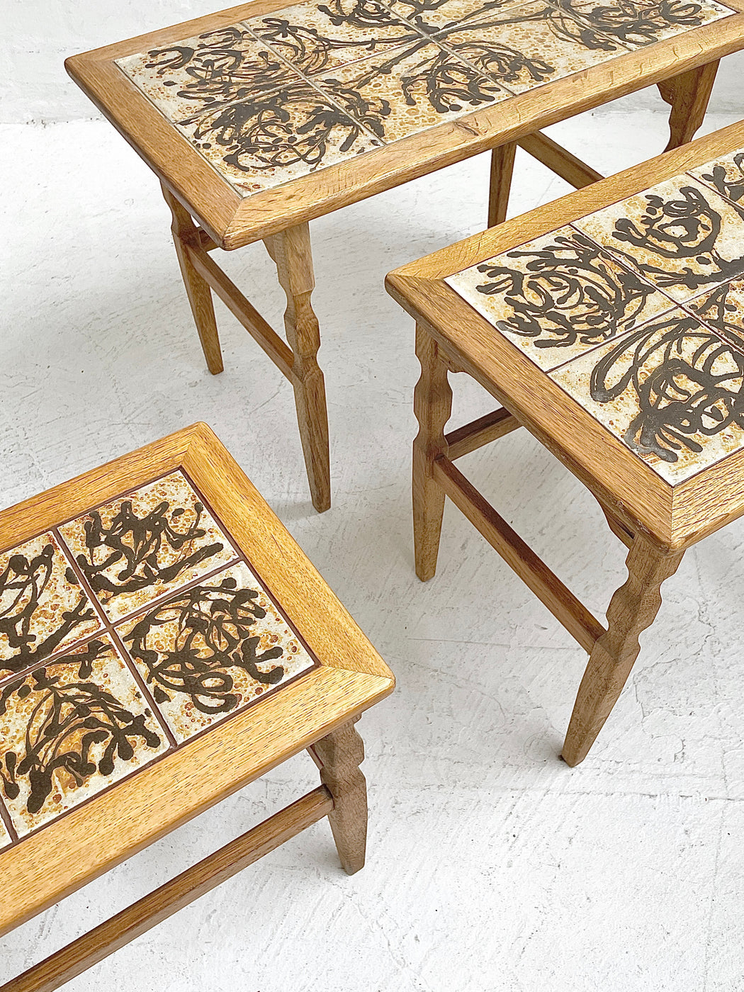 Henning Kjærnulf Tile-Topped Nesting Table