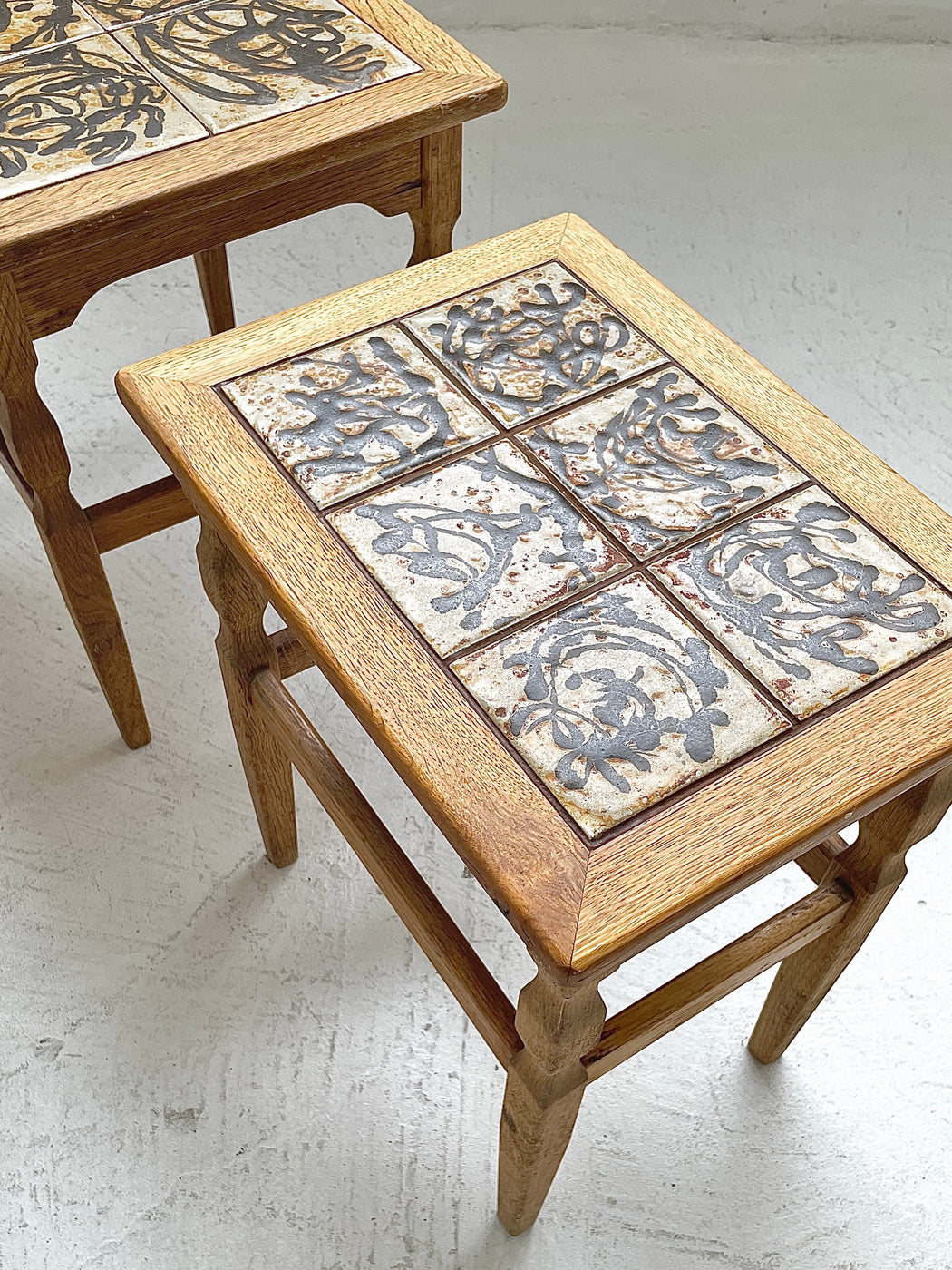 Henning Kjærnulf Tile-Topped Nesting Table