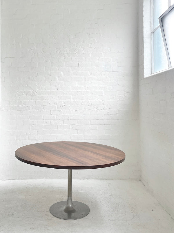 Large Circular Danish Rosewood Dining Table