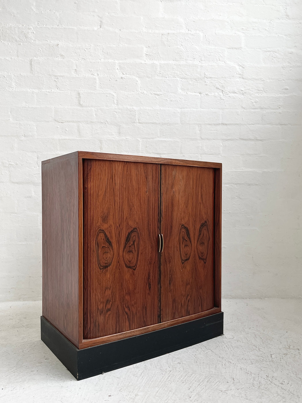 Danish Rosewood Tambour-fronted Cabinet