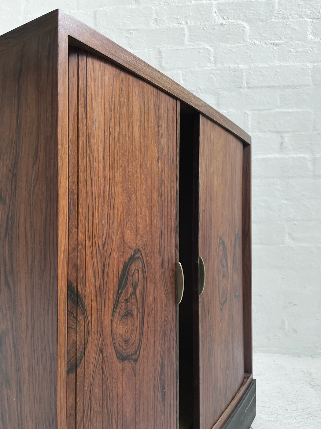 Danish Rosewood Tambour-fronted Cabinet