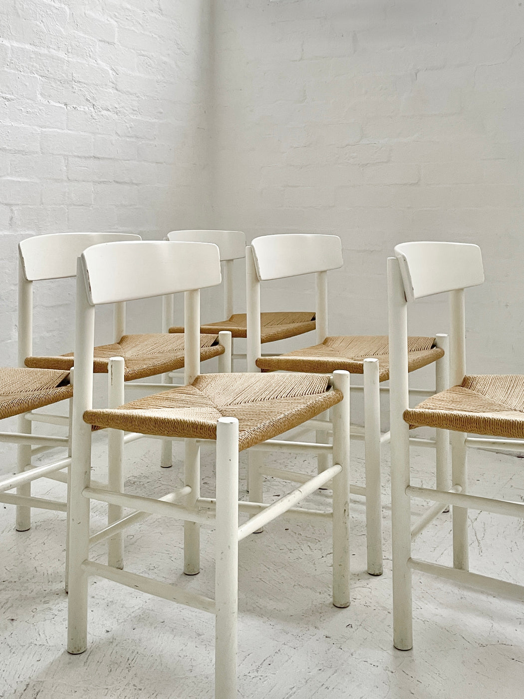 Set of Six Børge Mogensen 'J39' Chairs