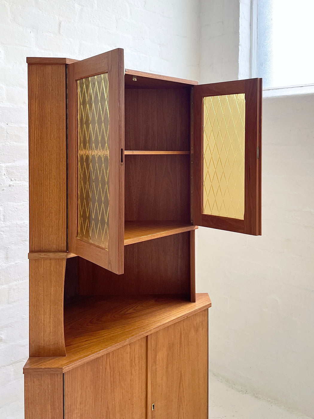 Danish Teak Corner Cabinet