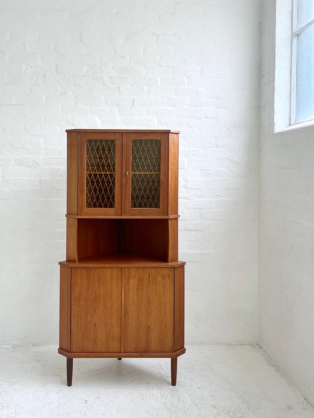 Danish Teak Corner Cabinet