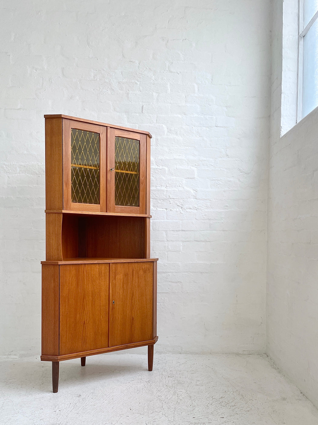 Danish Teak Corner Cabinet