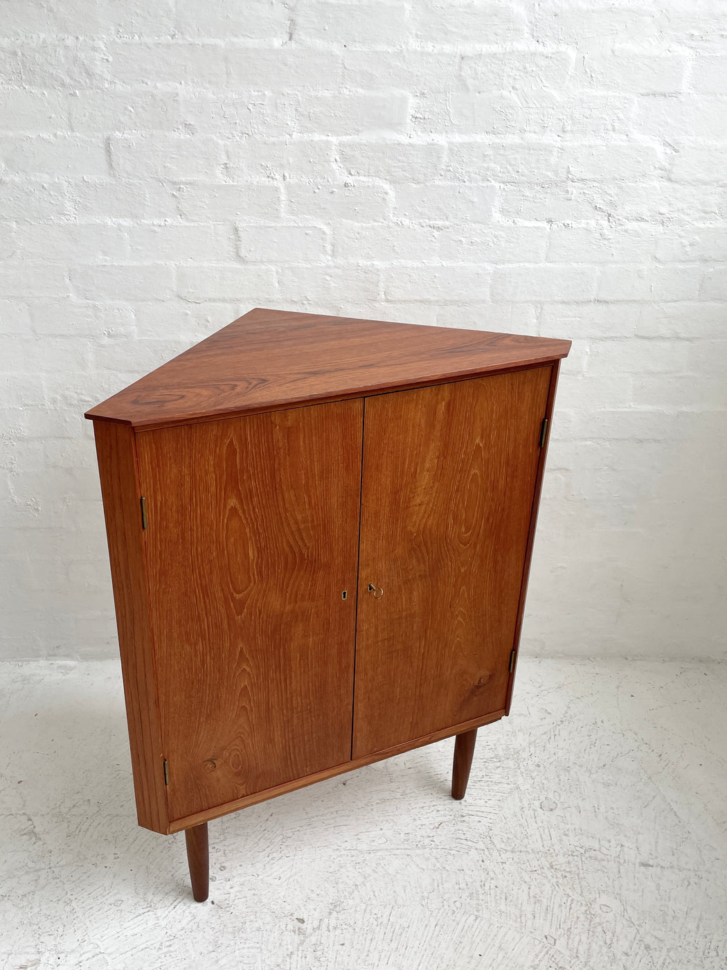 Danish Teak Corner Cabinet