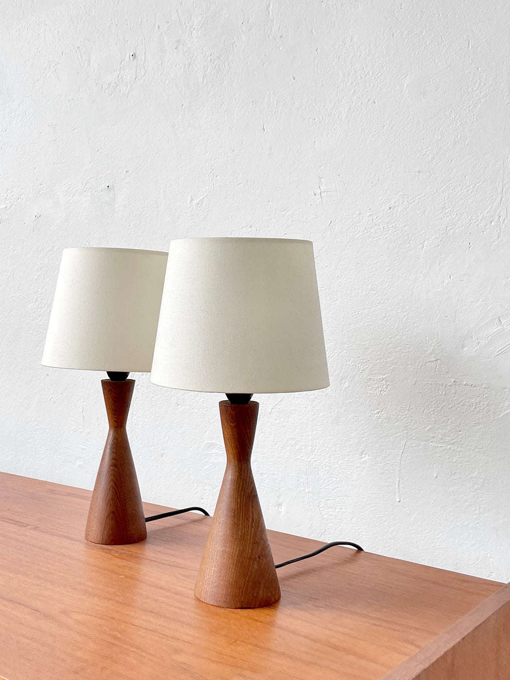 Mid-century Oak Table Lamp