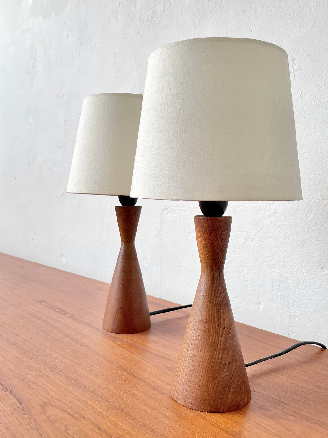 Mid-century Oak Table Lamp