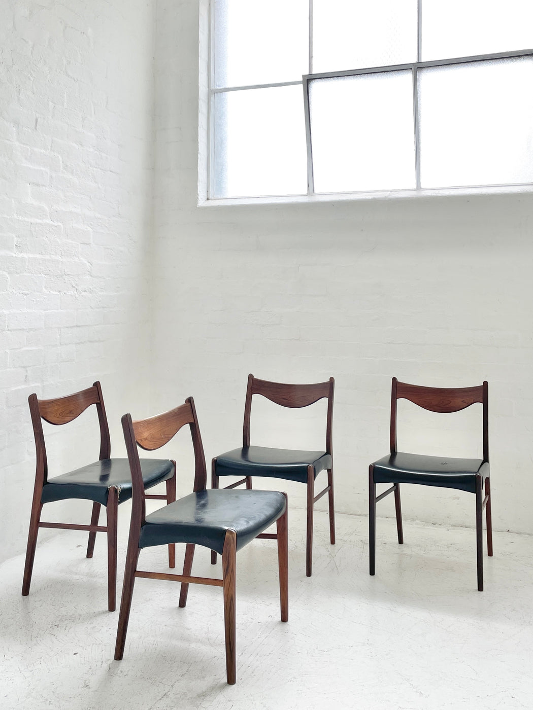 Set of four Arne Wahl Iversen Model 'GS61' Rosewood Chair
