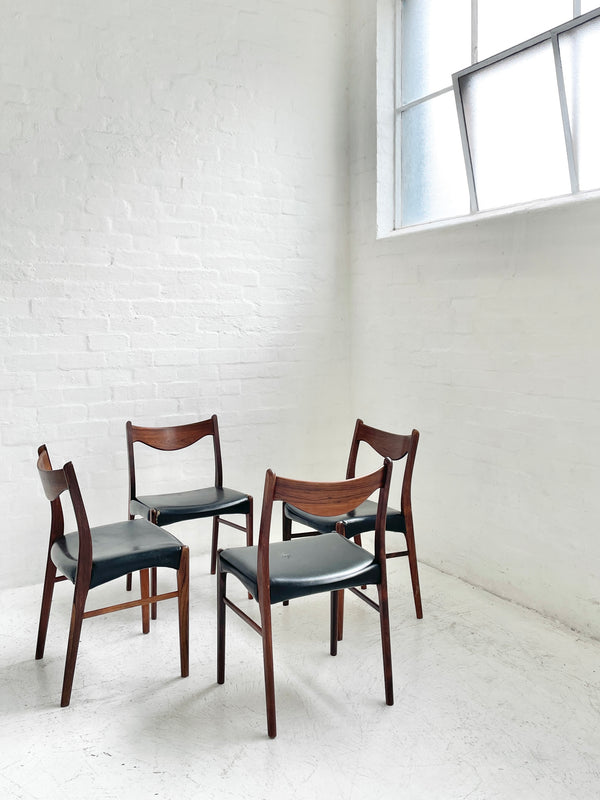 Set of four Arne Wahl Iversen Model 'GS61' Rosewood Chair