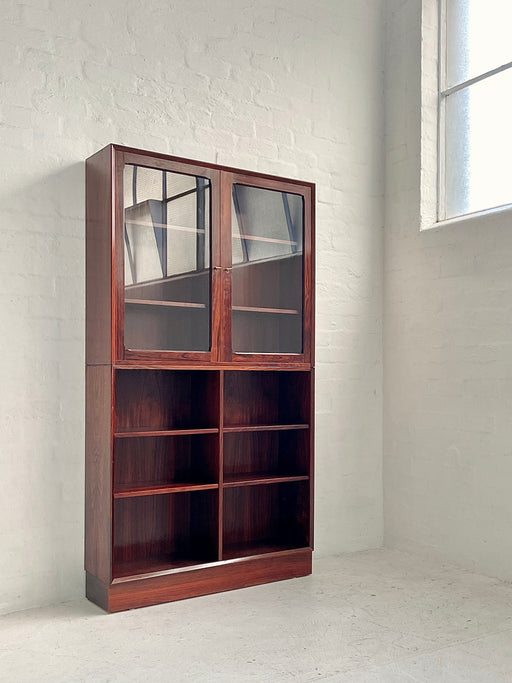 Brouer Rosewood Two Section Bookcase Vintrine