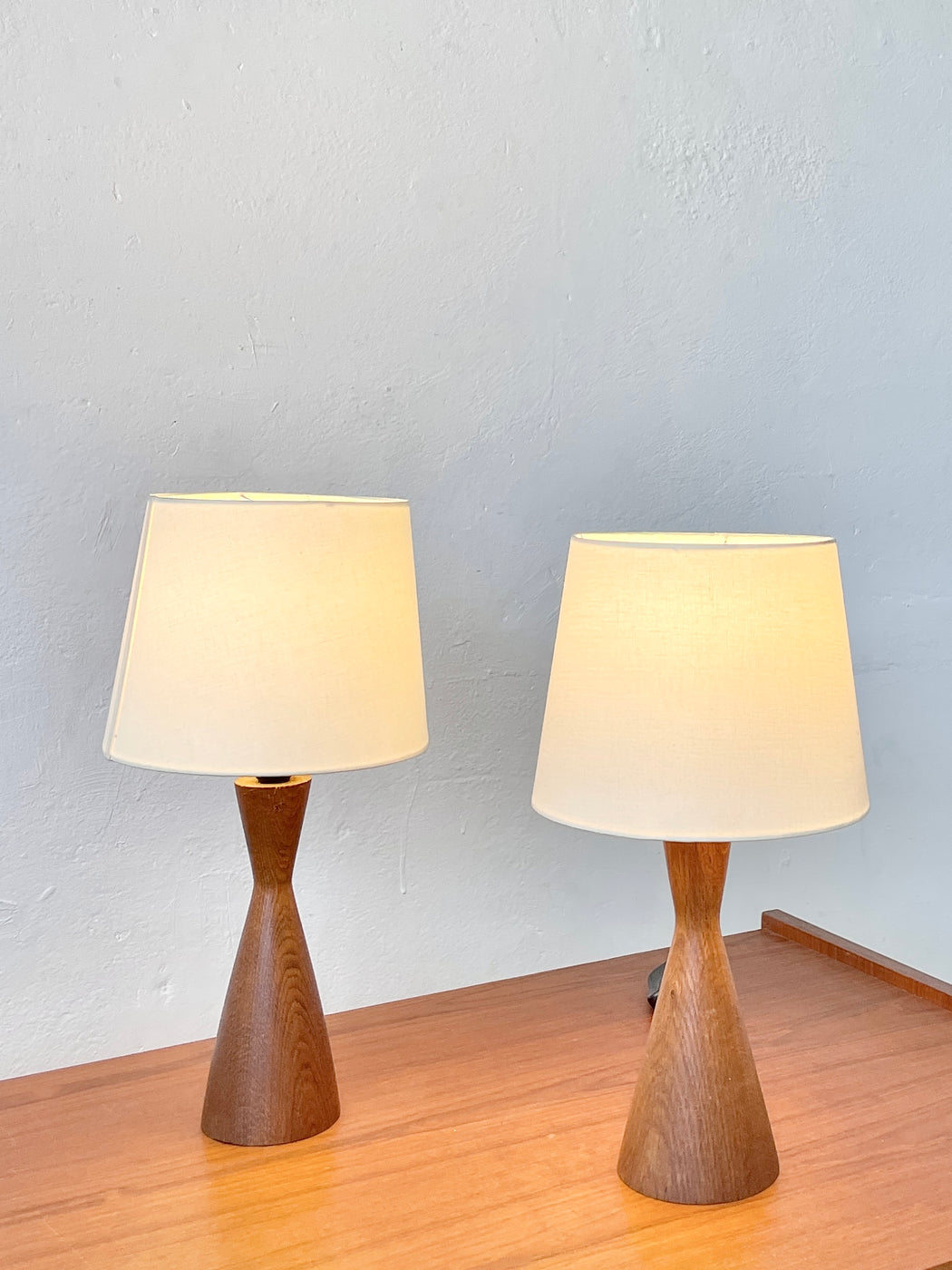 Mid-century Oak Table Lamp