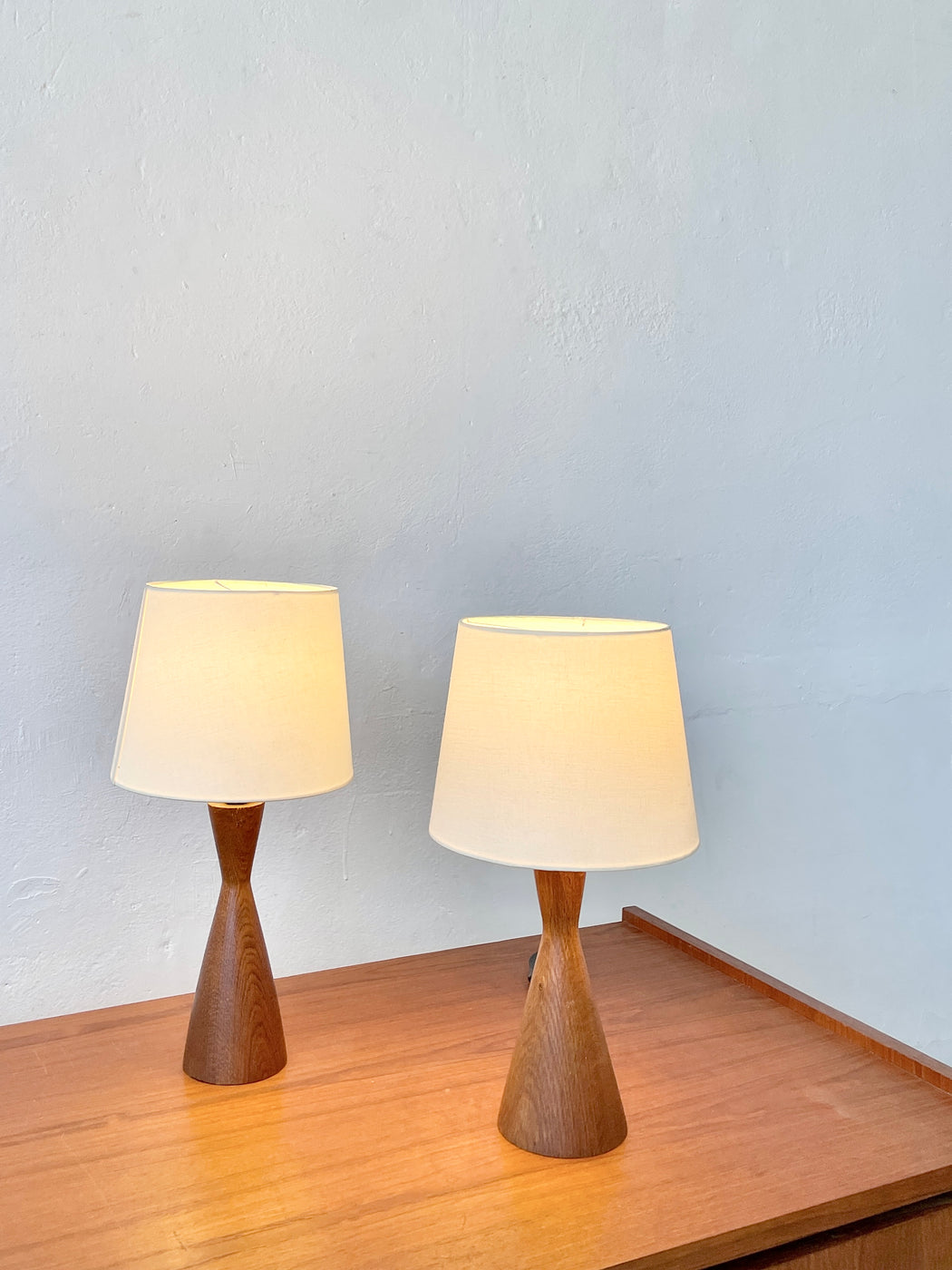 Mid-century Oak Table Lamp