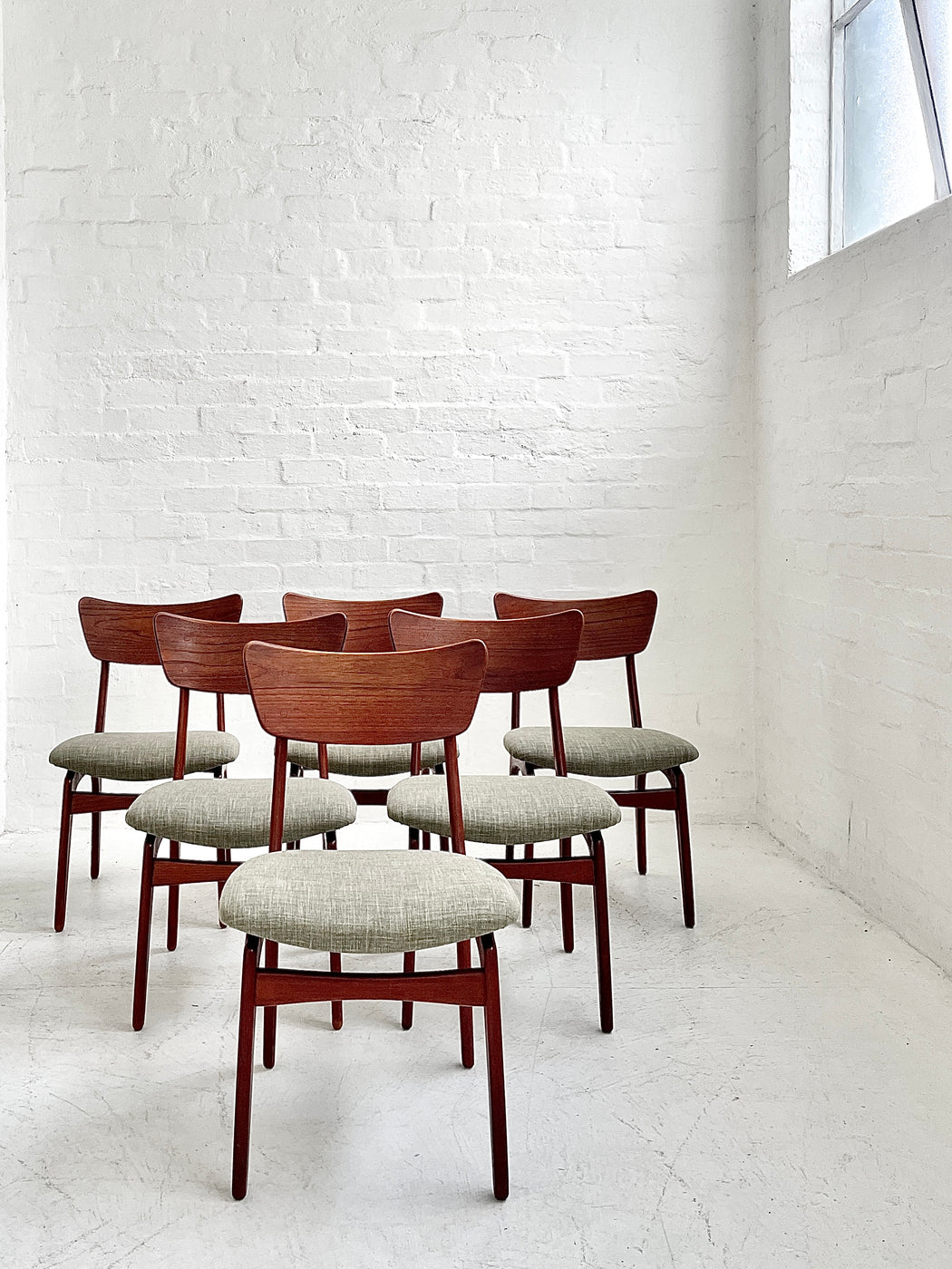 Six Danish Teak Dining Chairs