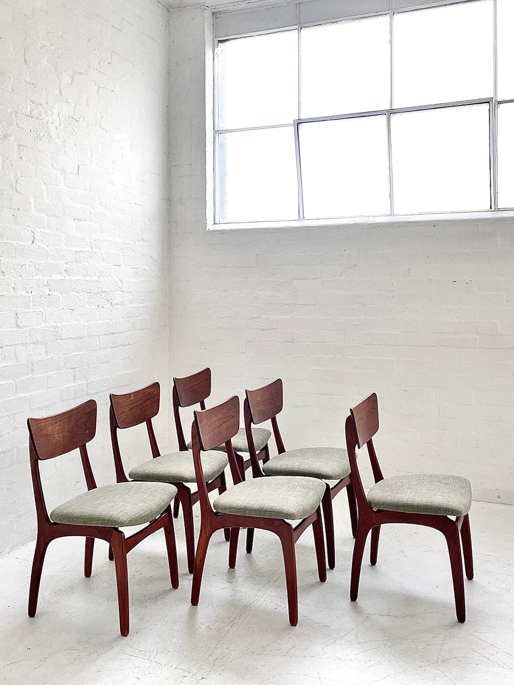Six Danish Teak Dining Chairs