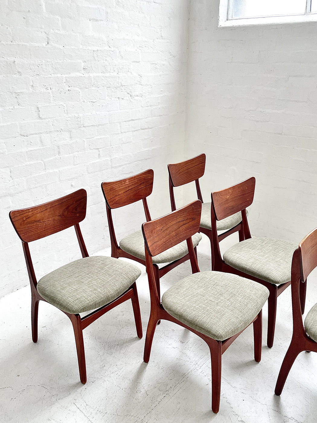 Six Danish Teak Dining Chairs