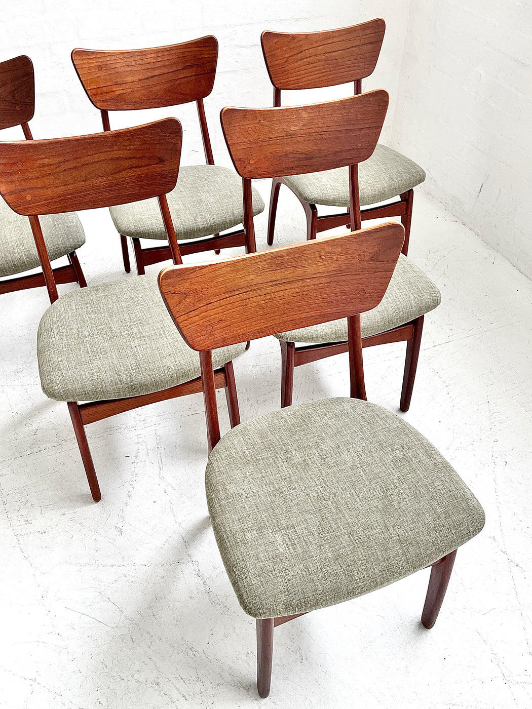 Six Danish Teak Dining Chairs