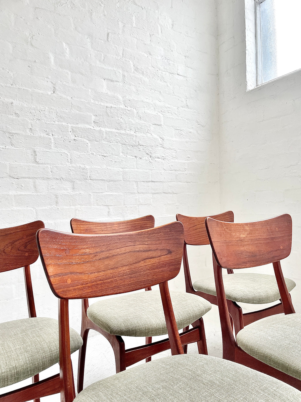 Six Danish Teak Dining Chairs