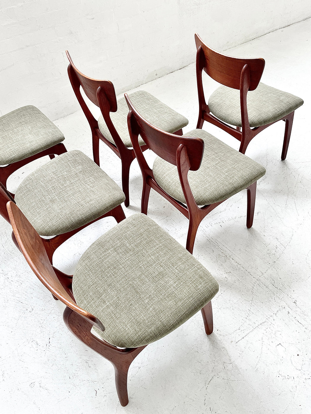 Six Danish Teak Dining Chairs