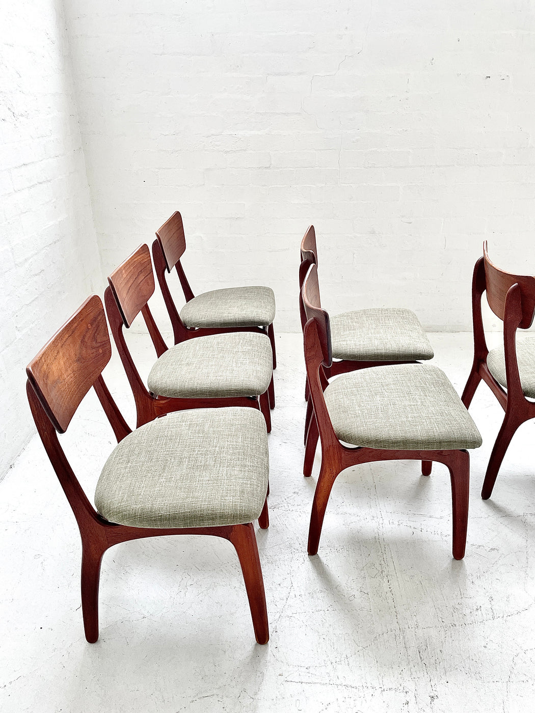 Six Danish Teak Dining Chairs