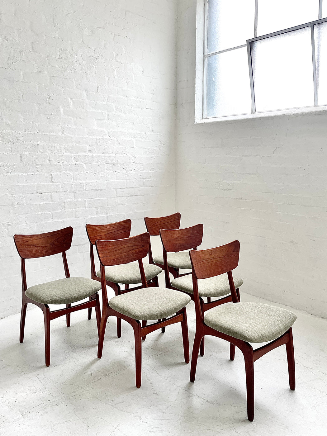 Six Danish Teak Dining Chairs