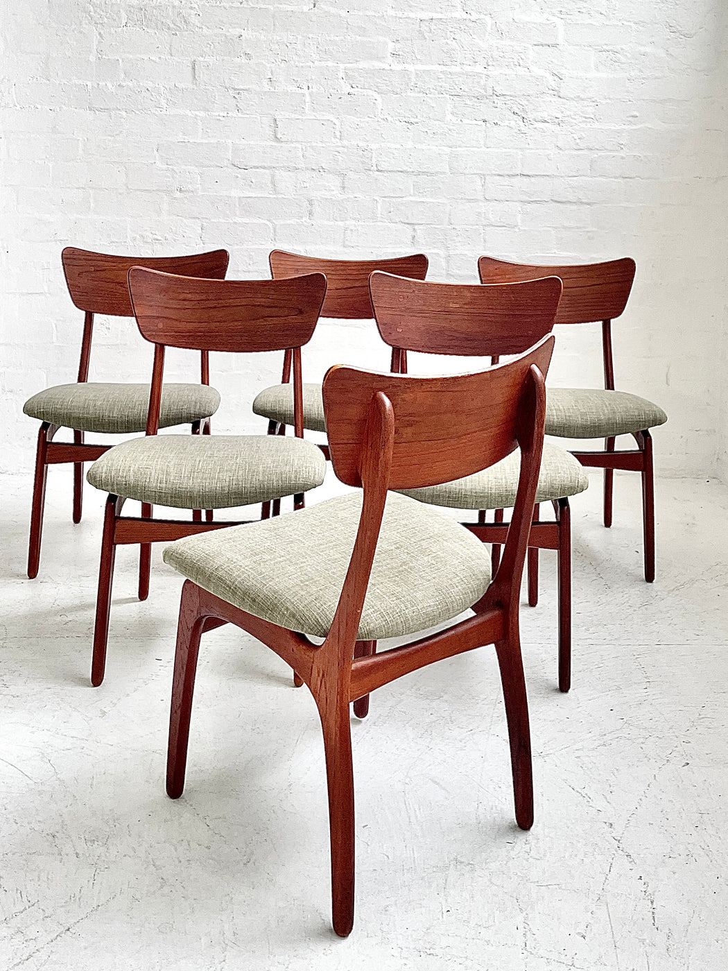 Six Danish Teak Dining Chairs