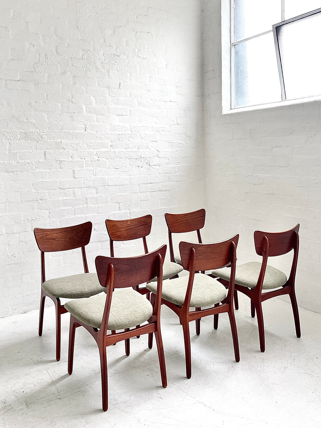 Six Danish Teak Dining Chairs