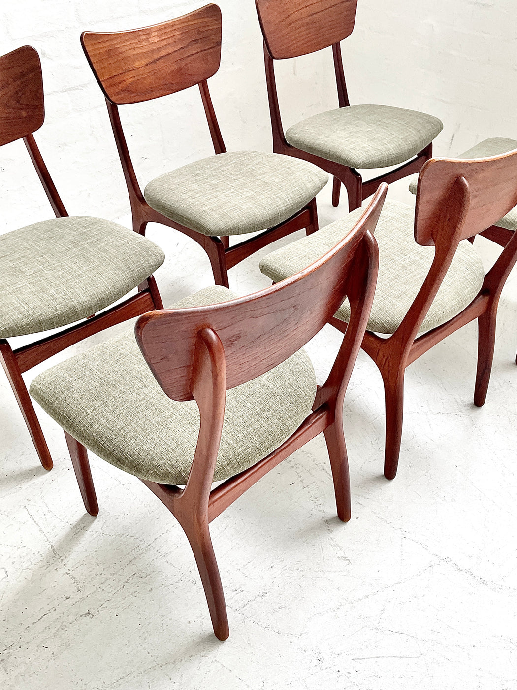 Six Danish Teak Dining Chairs