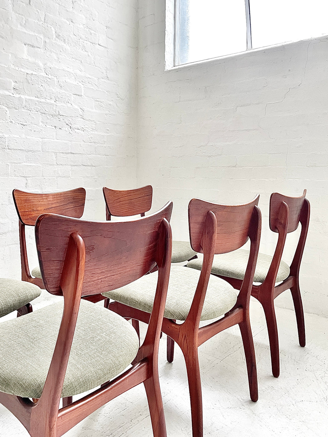 Six Danish Teak Dining Chairs