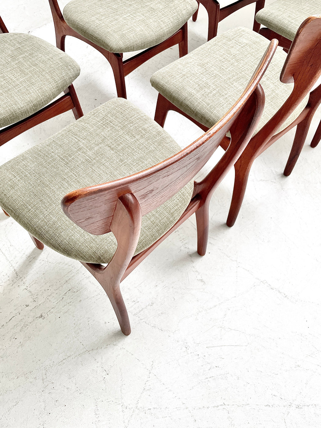 Six Danish Teak Dining Chairs
