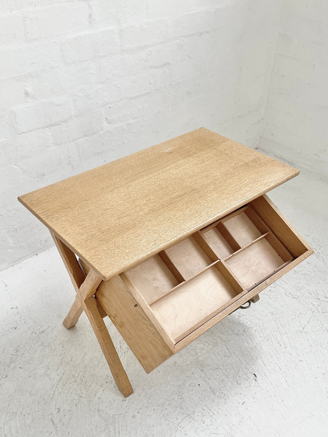 Henning Kjærnulf Oak Side Table & Sewing Tidy