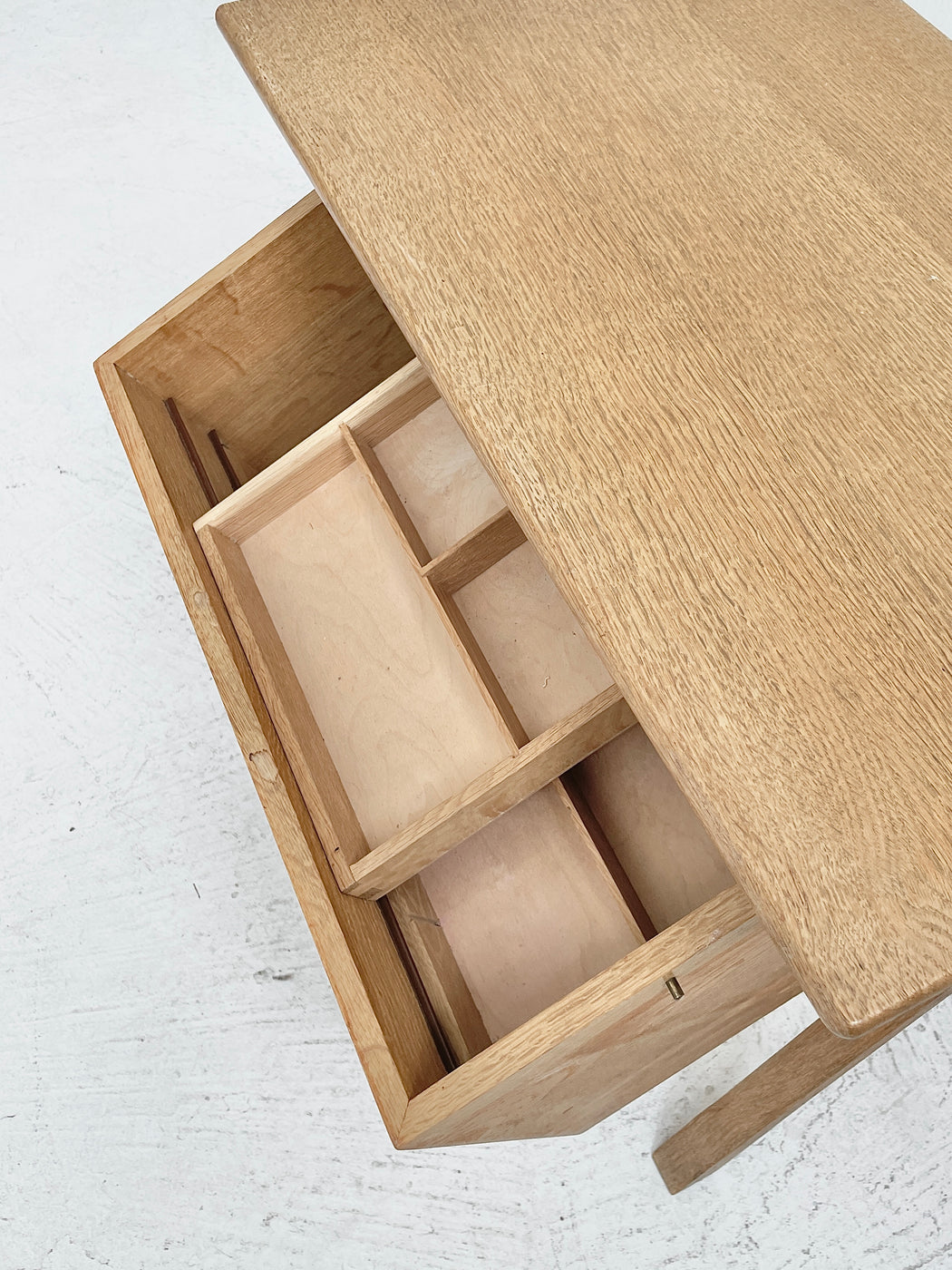 Henning Kjærnulf Oak Side Table & Sewing Tidy