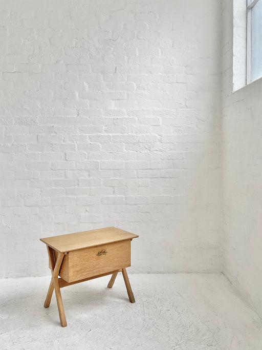 Henning Kjærnulf Oak Side Table & Sewing Tidy