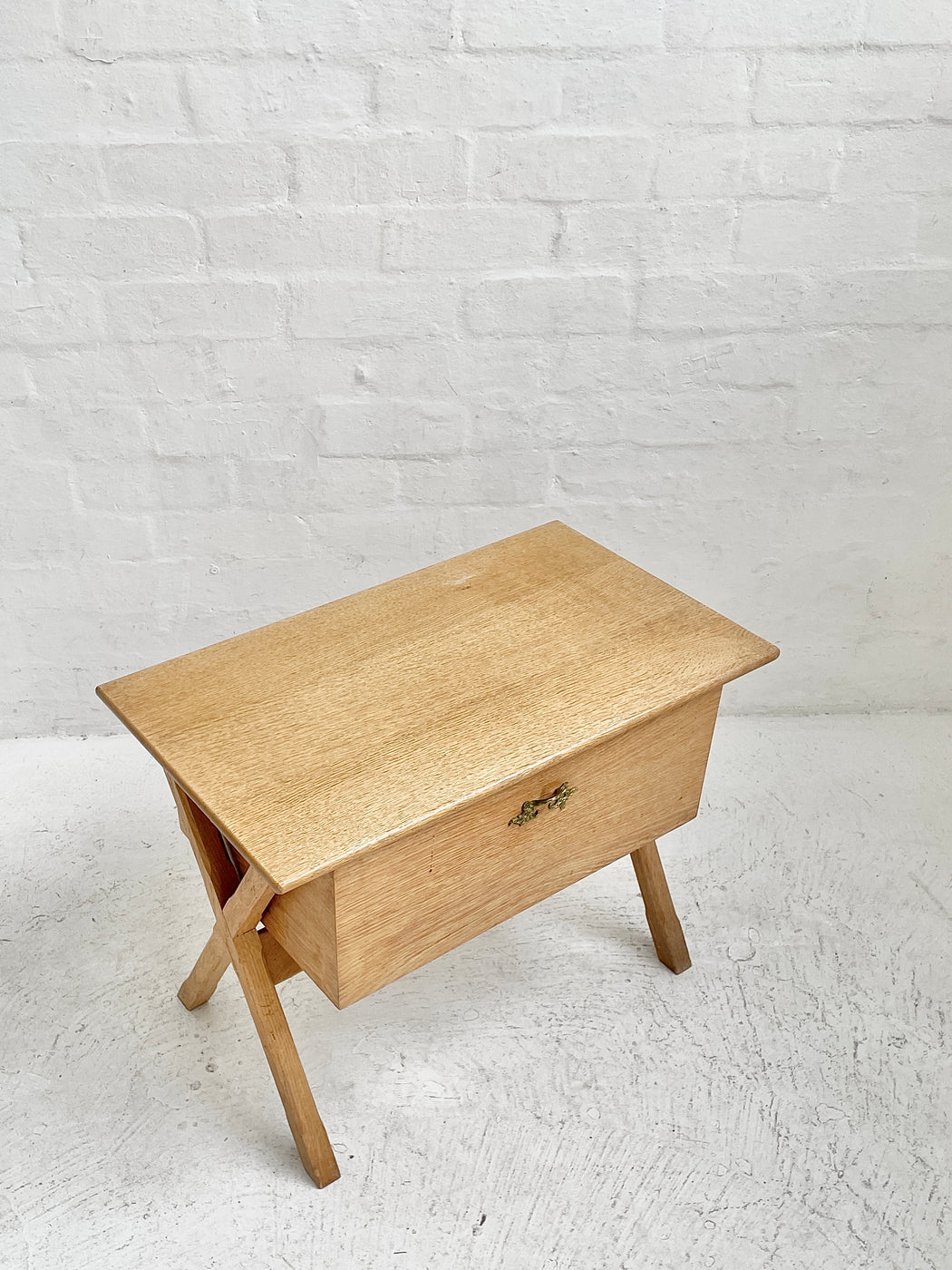 Henning Kjærnulf Oak Side Table & Sewing Tidy