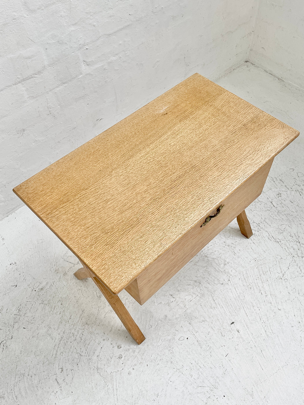 Henning Kjærnulf Oak Side Table & Sewing Tidy