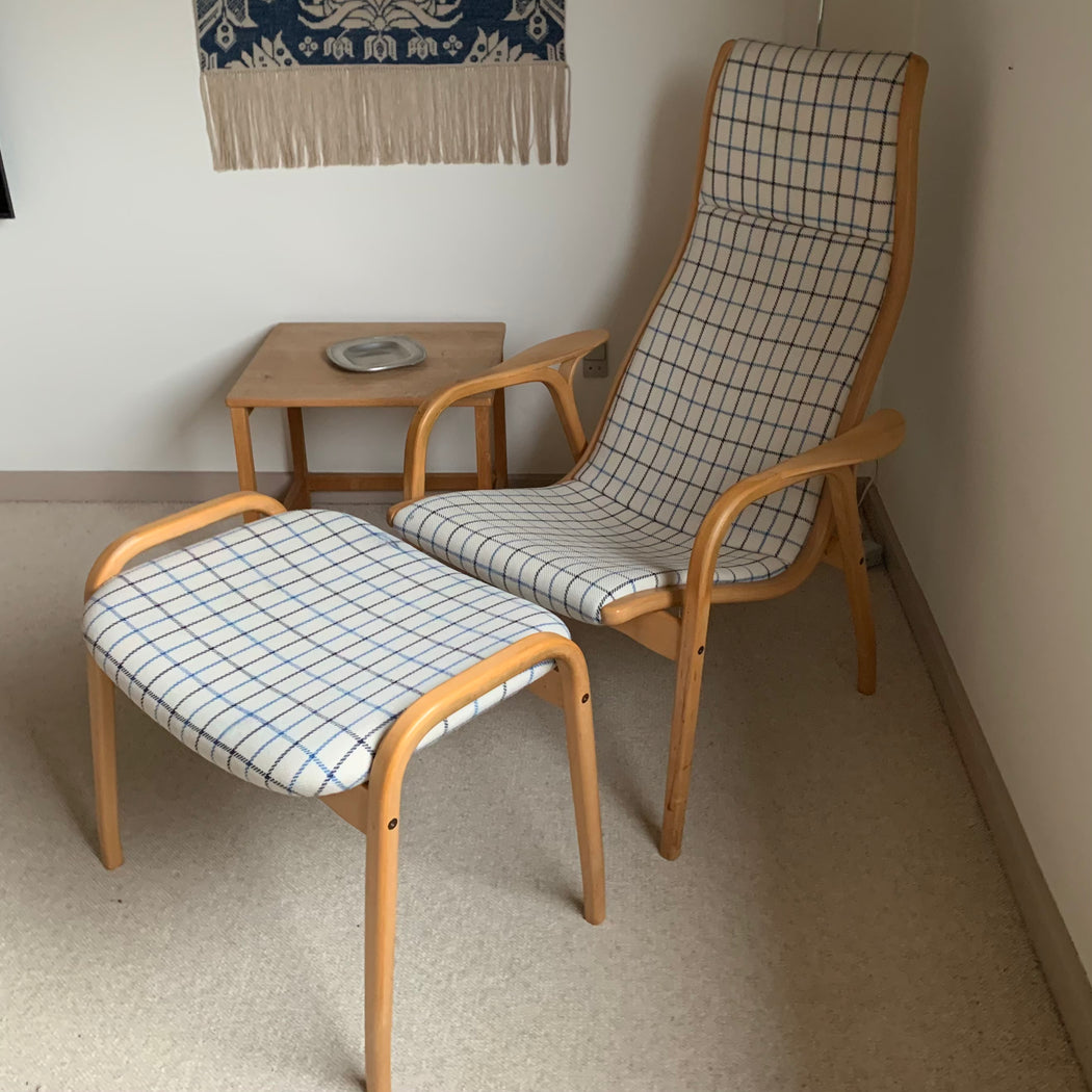 Yngve Ekström 'Lamino' Chair & Footstool