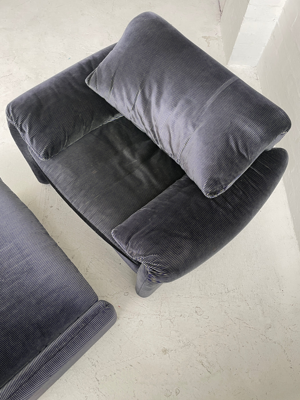 Vico Magistretti 'Maralunga' Chair and Footstool