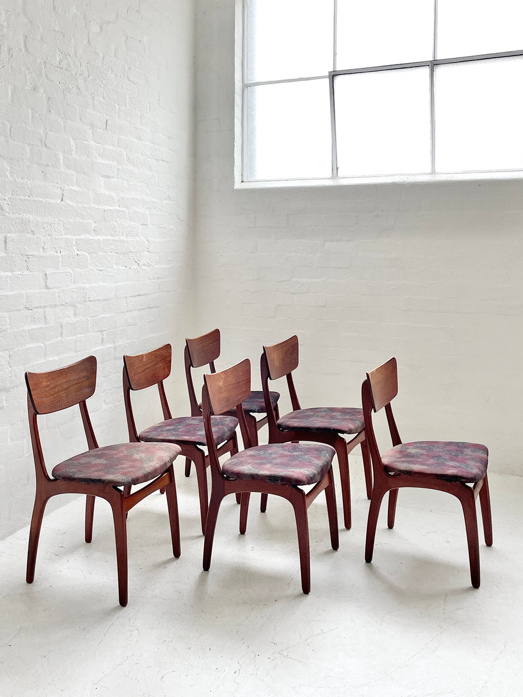 Six Danish Teak Dining Chairs