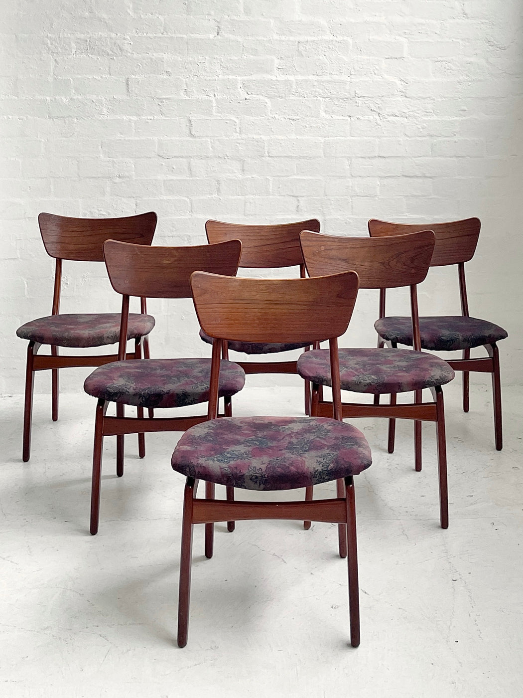 Six Danish Teak Dining Chairs