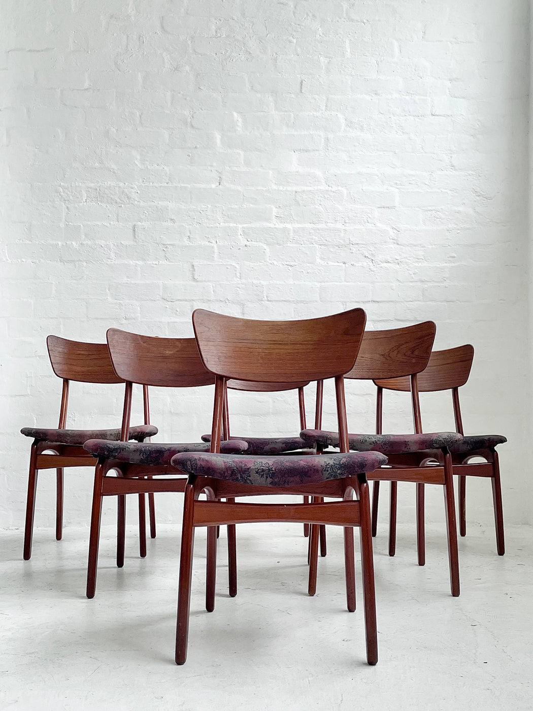 Six Danish Teak Dining Chairs