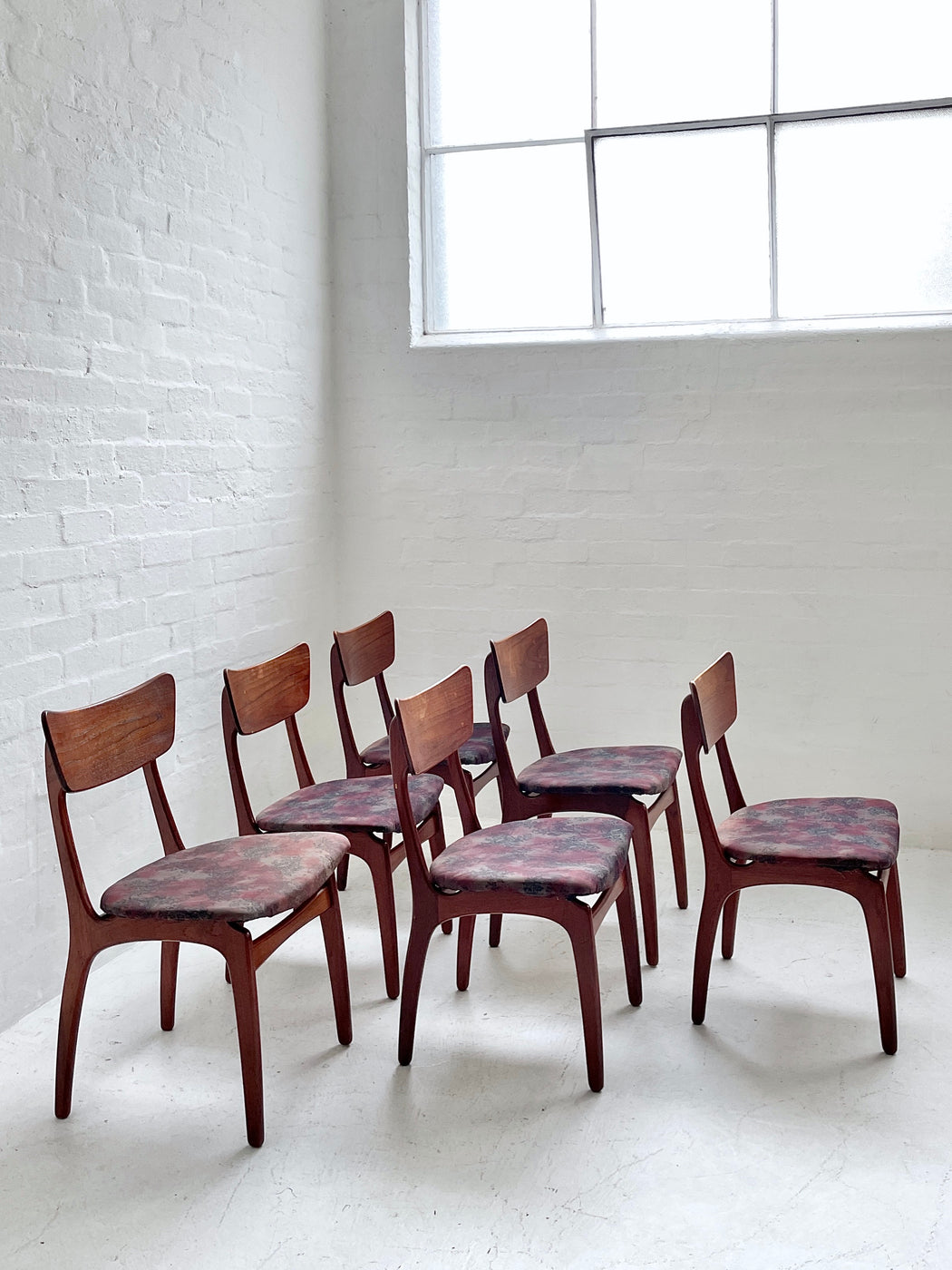 Six Danish Teak Dining Chairs