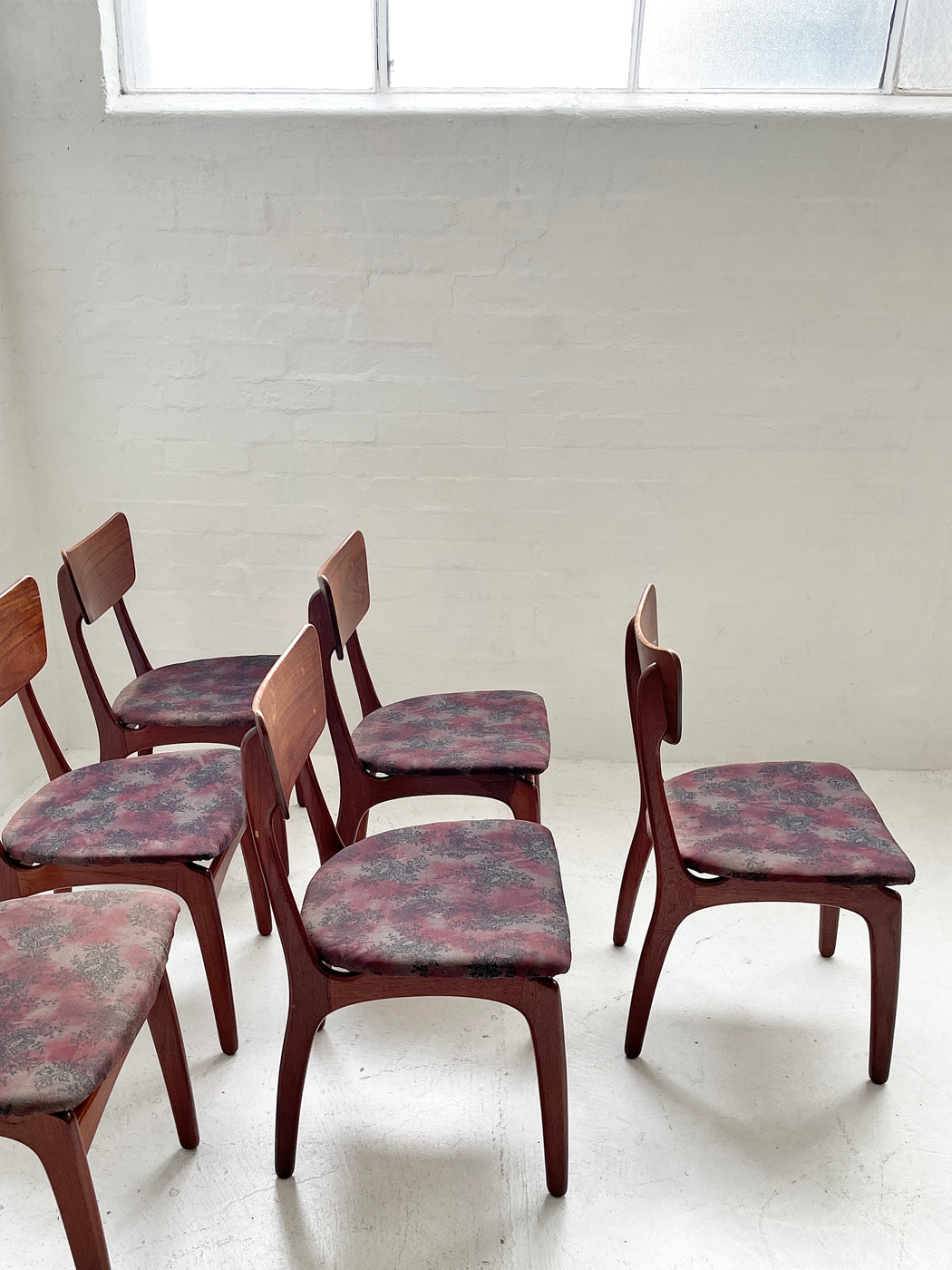 Six Danish Teak Dining Chairs