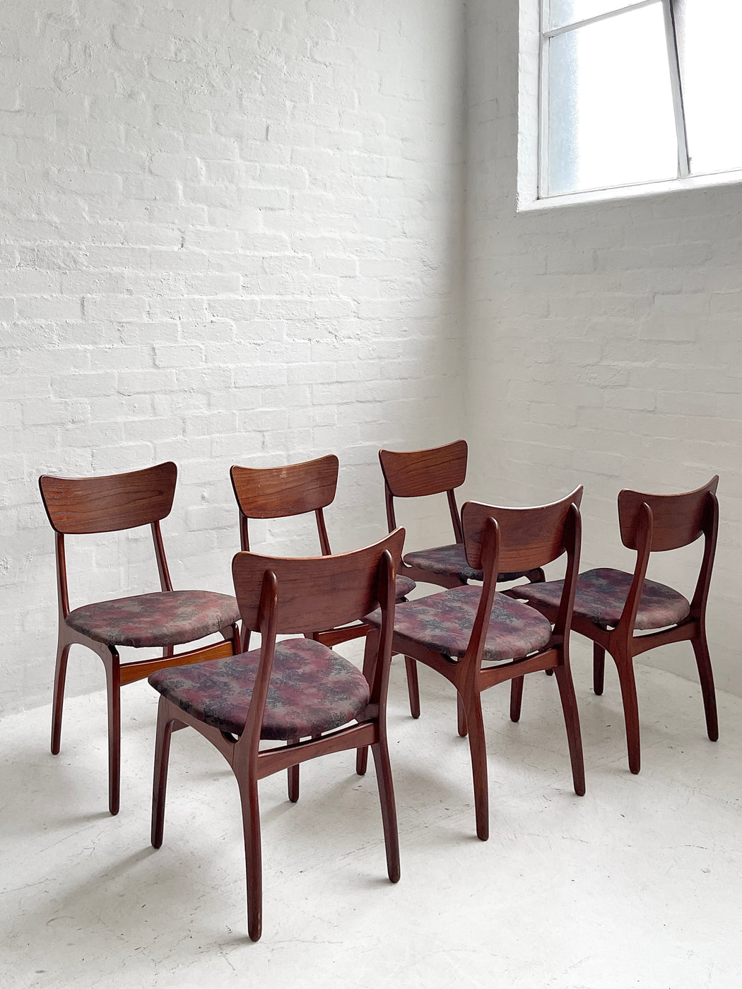 Six Danish Teak Dining Chairs